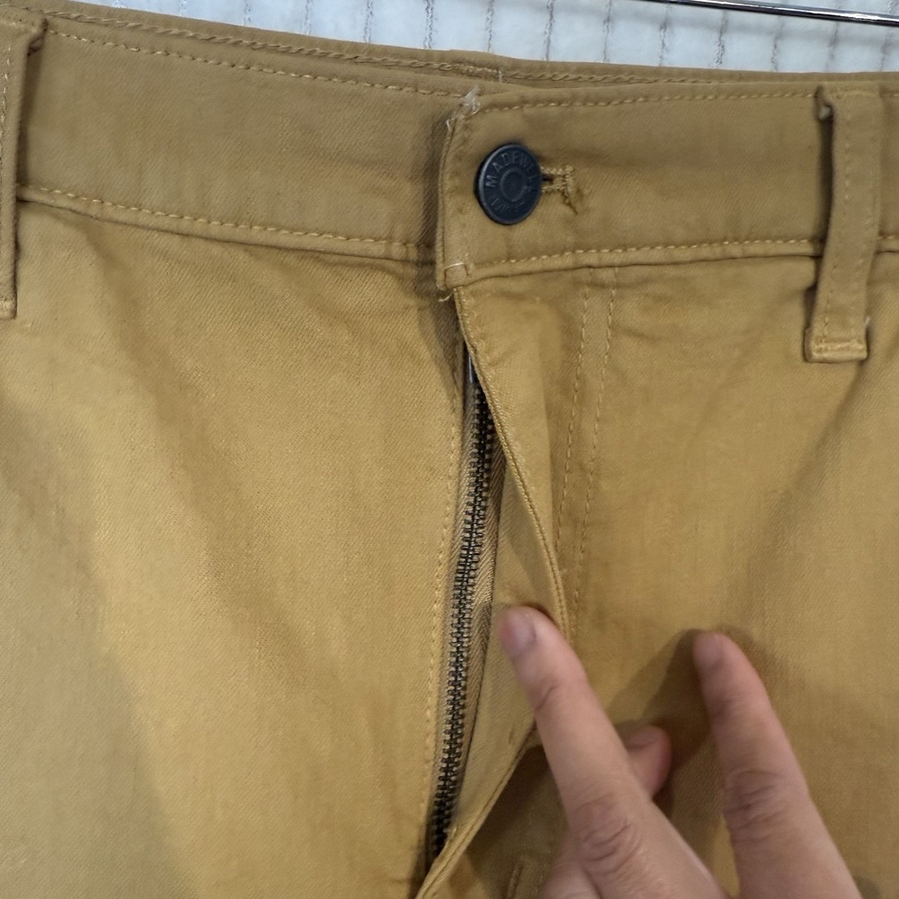 Madewell Jeans Women's Sz 24 Yellow Mustard Cotton Straight leg Pockets - Picture 15 of 16